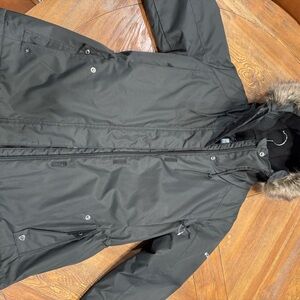 Women’s Columbia  Black Parka with Fur Trim